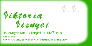 viktoria visnyei business card